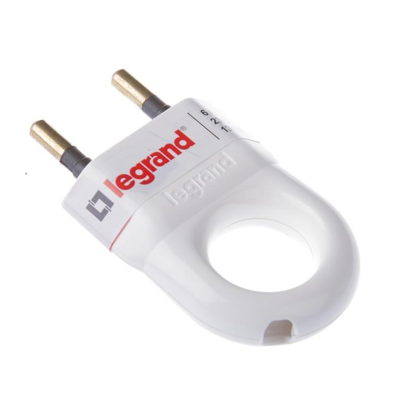 Kištukas LEGRAND, 2P, 6A, 230V, baltos spalvos