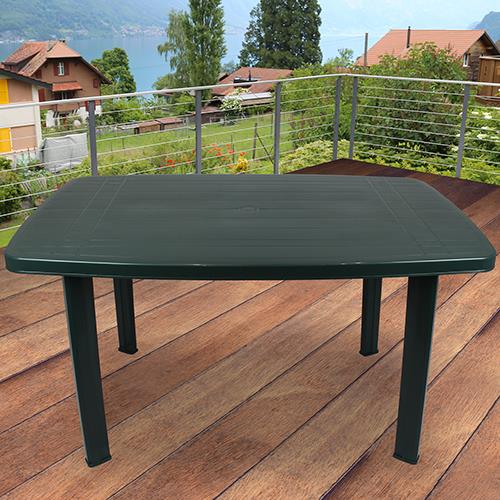 Lauko stalas PROGARDEN FARO OVAL, žalias, 126×85×72 cm
