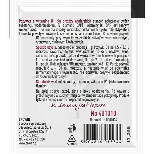 Maitinamoji vyno mielių terpė BIOWIN PO-B/401010, su vit. B