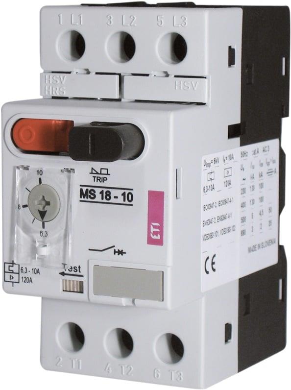 Rozrusznik silnika ETI MS18, 2.2 - 2.5 kW, 4.0 - 6.3 A