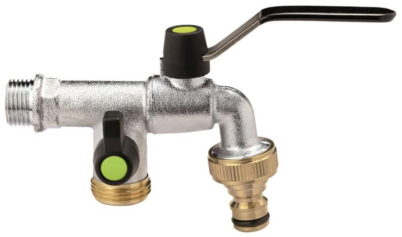 Kran ogrodowy TDM Brass Art 455, 1/2", 3/4" gwint zew.
