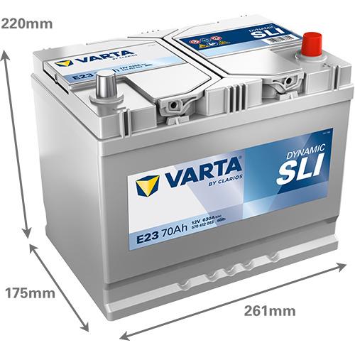 Akumulator Varta BD E23, 70 Ah, 630 A, 12 V