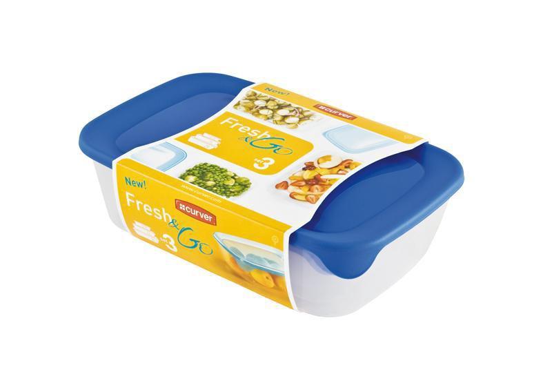 Šaldytuvo indų rinkinys Curver Fresh & Go, 3 vnt.
