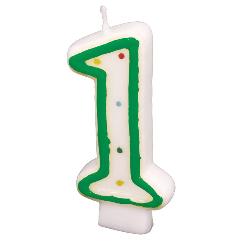 Świeczka na tort nr 1, 7,3 cm