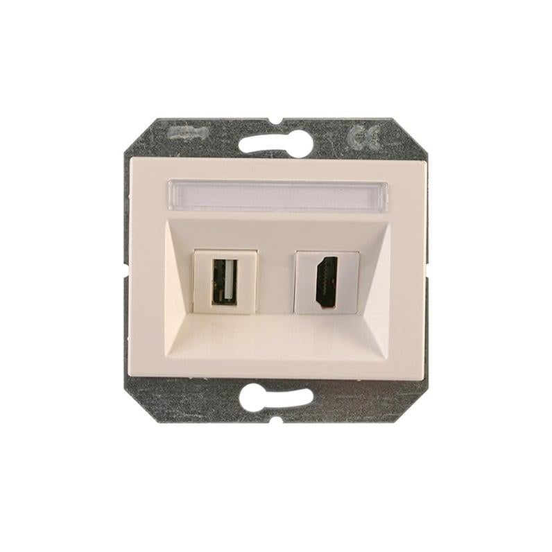 Gniazdo USB i HDMI Vilma XP500, białe