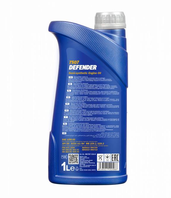 Automobilio variklio tepalas Mannol Defender, 10W-40, 1 l