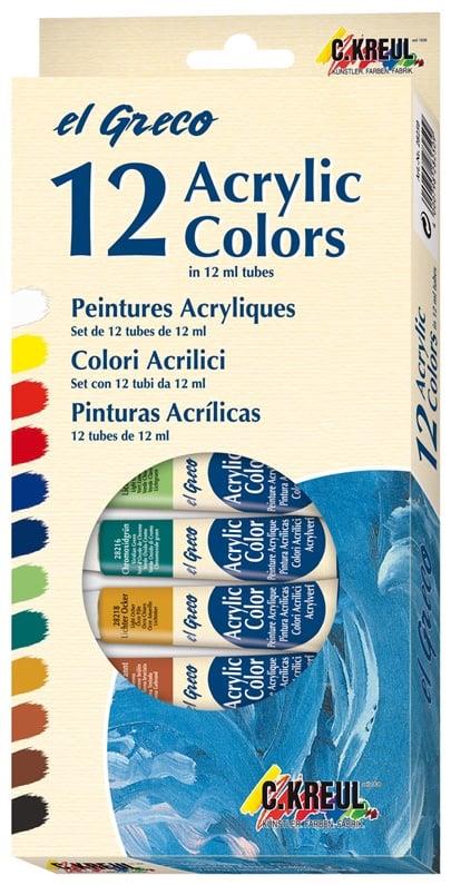 Akriliniai dažai C. KREUL 28250, 12 × 12 ml