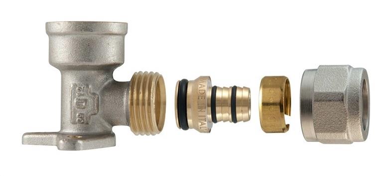 Złączka zaciskowa rozłączna kątowa 1480, 16 mmx1/2", gwint wewnętrzny