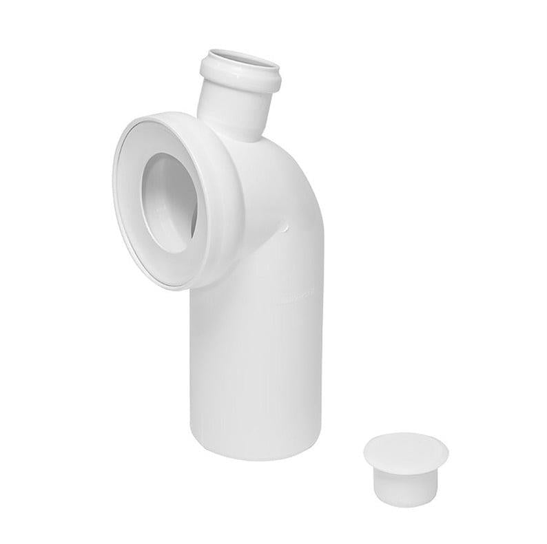 Kolanko do WC Tycner 767 110/45/50, Ø 110 mm, białe