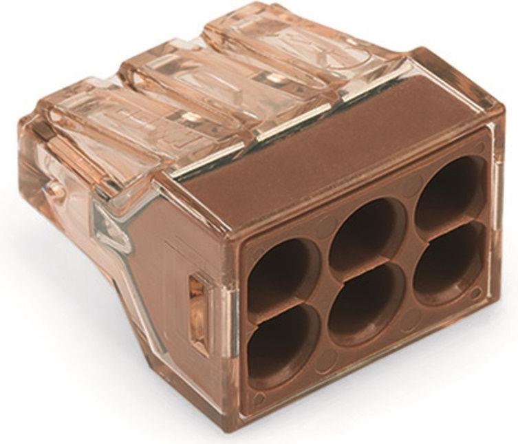 Laidų jungė Wago 773-606/5, 6 x 1,5-4 mm², 400 V, 5 vnt.