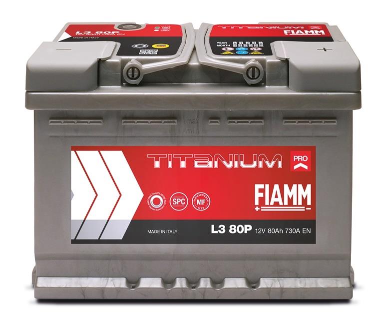 Akumuliatorius Fiamm L3 80P, 80 Ah, 730 A, 12 V