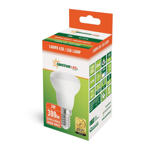 Żarówka Spectrum LED, R39, E14, 3W, 270lm, 3000K