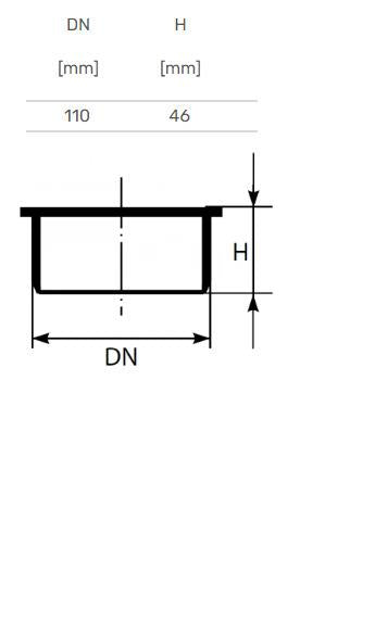 Zaślepka do kanalizacji wewnętrznej Ultra dB, Ø 110 mm