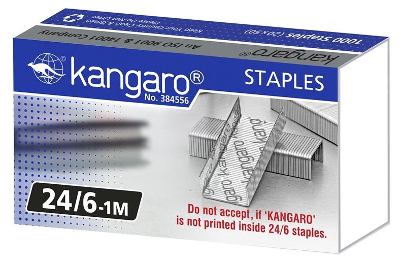 Zszywki Kangaro nr 24/6, 1000 szt.