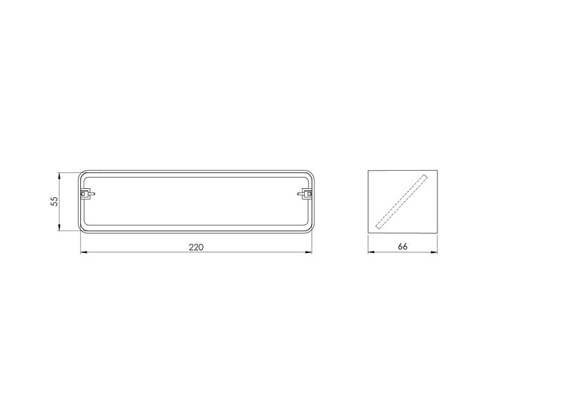 Ventiliacijos mova EUROPLAST KV25, 220 x 55 mm