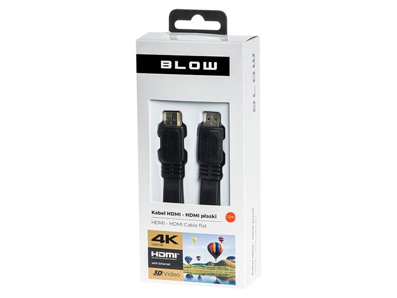 Laidas BLOW HDMI M, HDMI M, 1.5m, juodas 92-606#