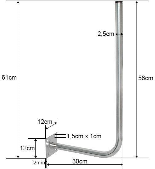 Antenos tvirtinimas Blow 76-900, 55 x 30 cm