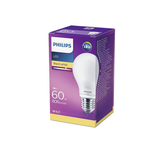 Lemputė Philips LED, A60, E27, 7 W, 806 lm, 2700 K