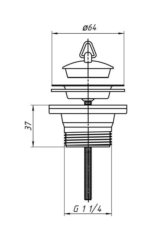 Sifono ventilis su kamščiu Aniplast M205EU, 1¼,