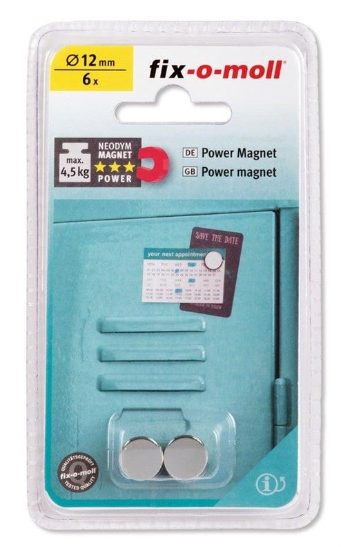 Magnetai Fix-O-Moll 3562812, 12 mm, 6 vnt.