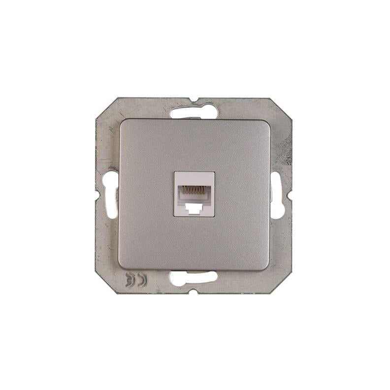 Gniazdo komputerowe VILMA SL250, kolor metaliczny