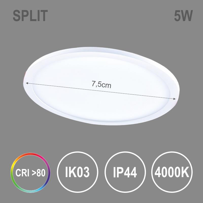 Įmontuojamas šviestuvas Tope Split R NW, 5W, LED, 4000K