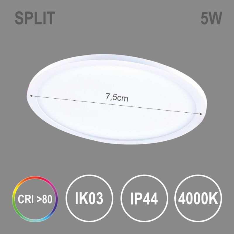 Oprawa wpuszczana Tope Split R NW, 5W, LED, 4000K
