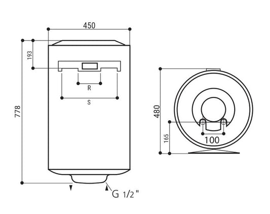 Podgrzewacz wody REGENT 80 V EU2, 75 l