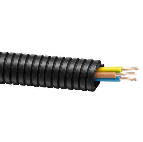 Kabel w peszlu RKGS 20, 3x2.5 mm², 25 m, czarny