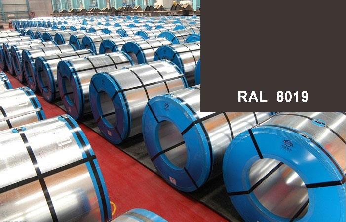 Blacha 0,45X1250 ZN225 zwój, RAL8019