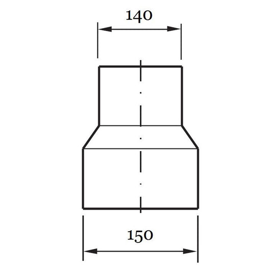 Dūmtraukio tarpmovė WADEX, 140/150 mm