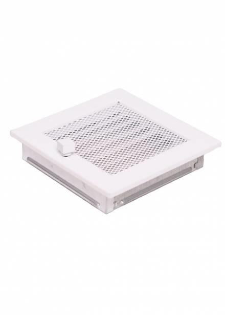Židinio grotelės HEARTH 170x170mm, (baltos su žaliuzėmis)