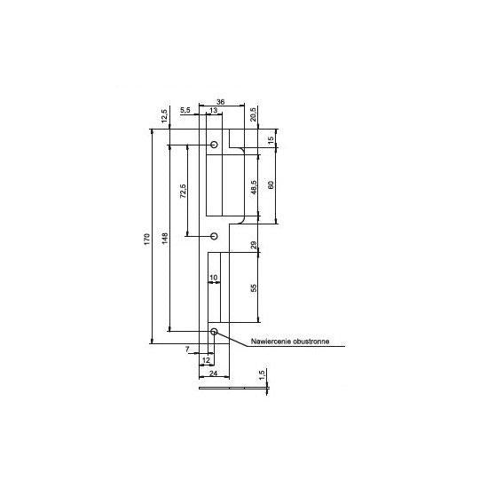 Staktos plokštelė Lob RP851P, cinkuota