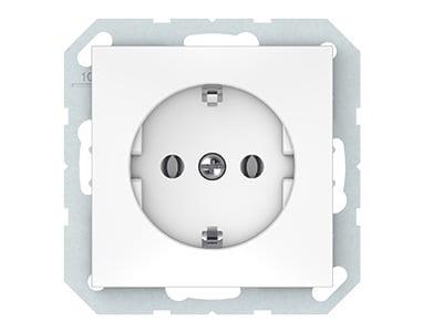 Gniazdo VILMA QR1000, z uziemieniem, białe