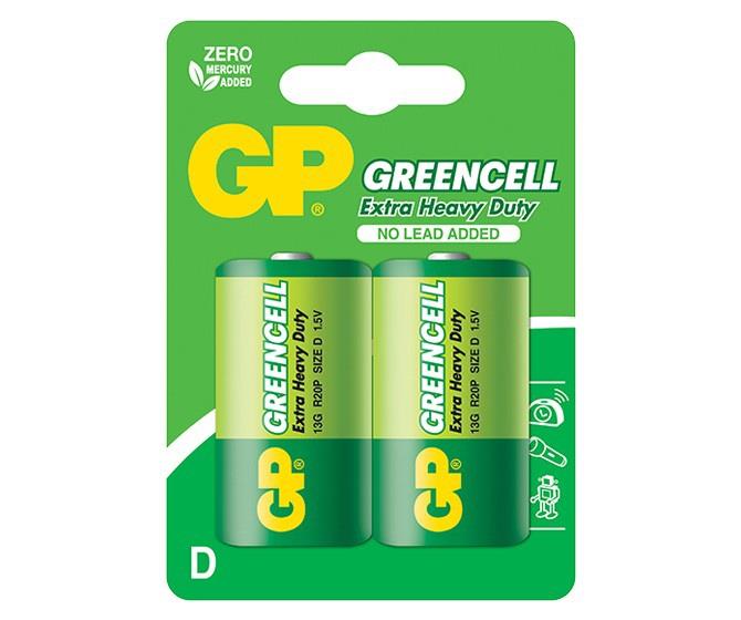 Baterie GP GREENCELL D/R20, 1,5V, 2 szt.