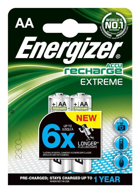 Įkraunami elementai ENERGIZER AA, 2300 mAh, 2 vnt.