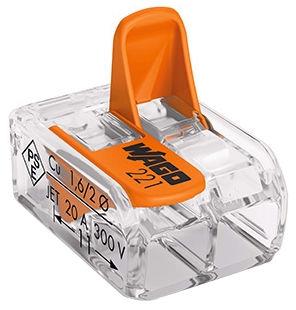 Laidų jungė Wago 221-412/100 2X0.02-4 mm2, 450 V, 100 vnt.