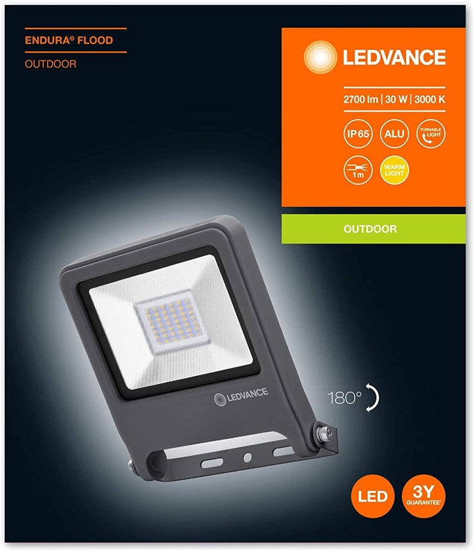 Lauko prožektorius LED 30W, 3000K, IP65