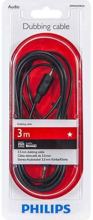 Laidas PHILIPS 3.5mm M, 3.5mm M, 3m, juodas SWA2533W/10