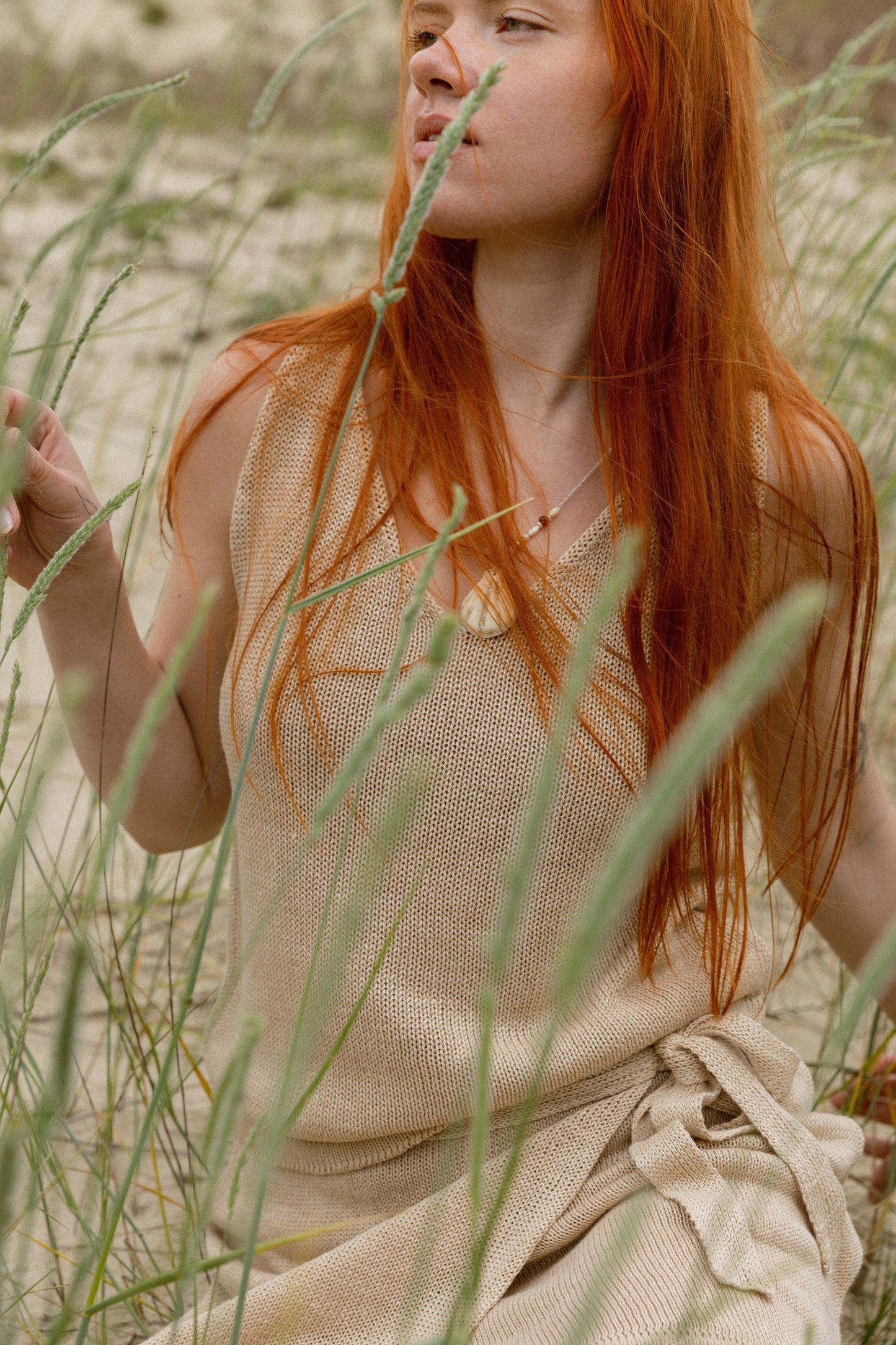 Mare 100% Leinen Tank Top Sand