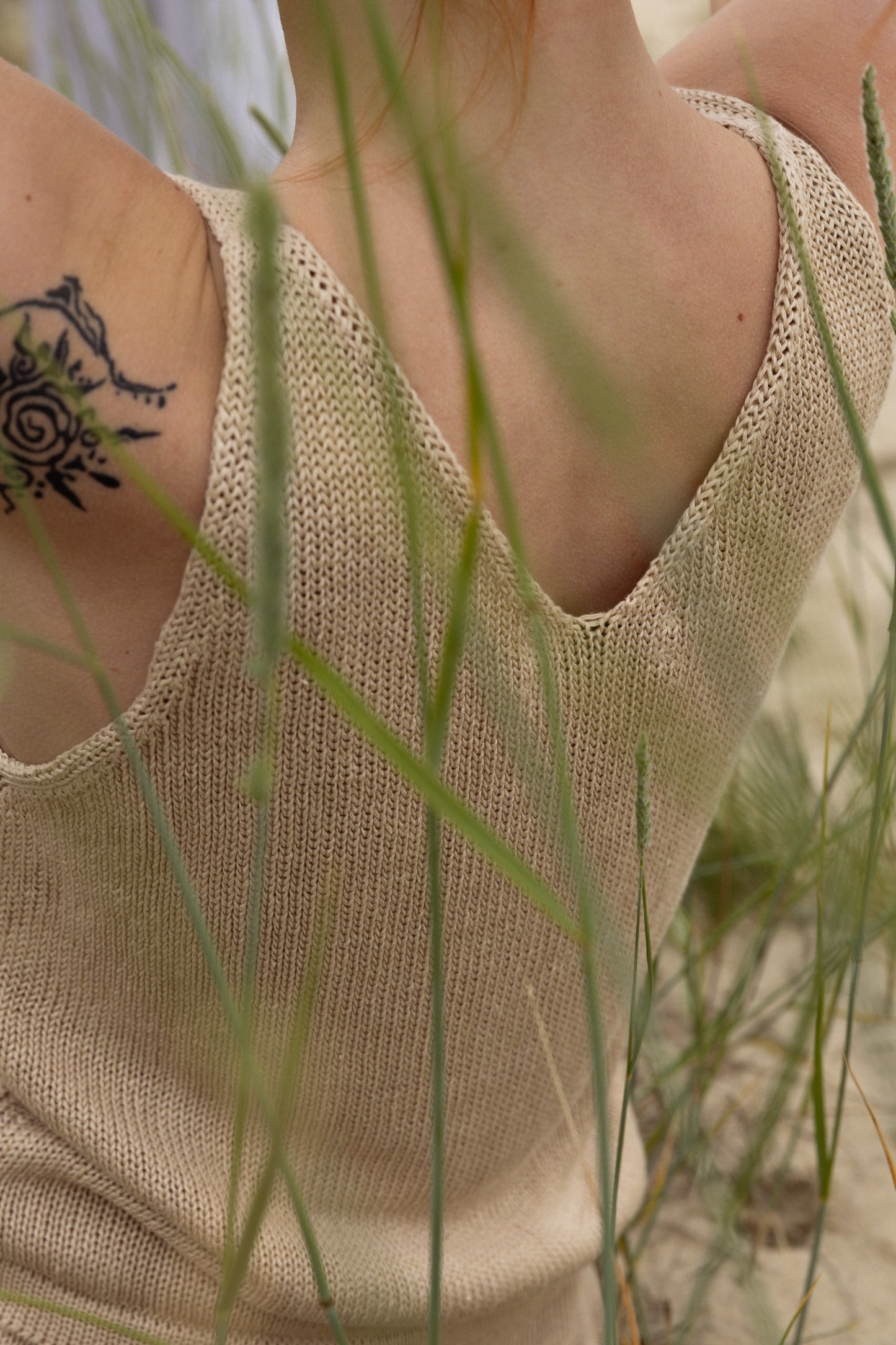 Mare 100% Leinen Tank Top Sand
