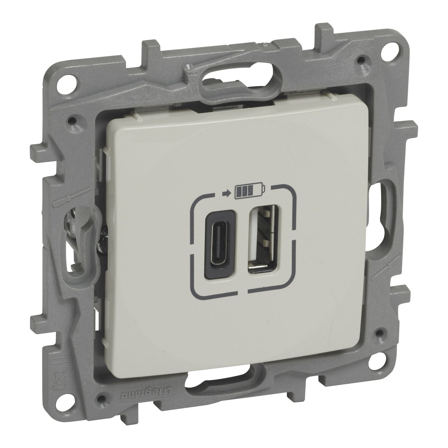 764697 Legrand NILOE Socket USB 2x2,4A , ivory