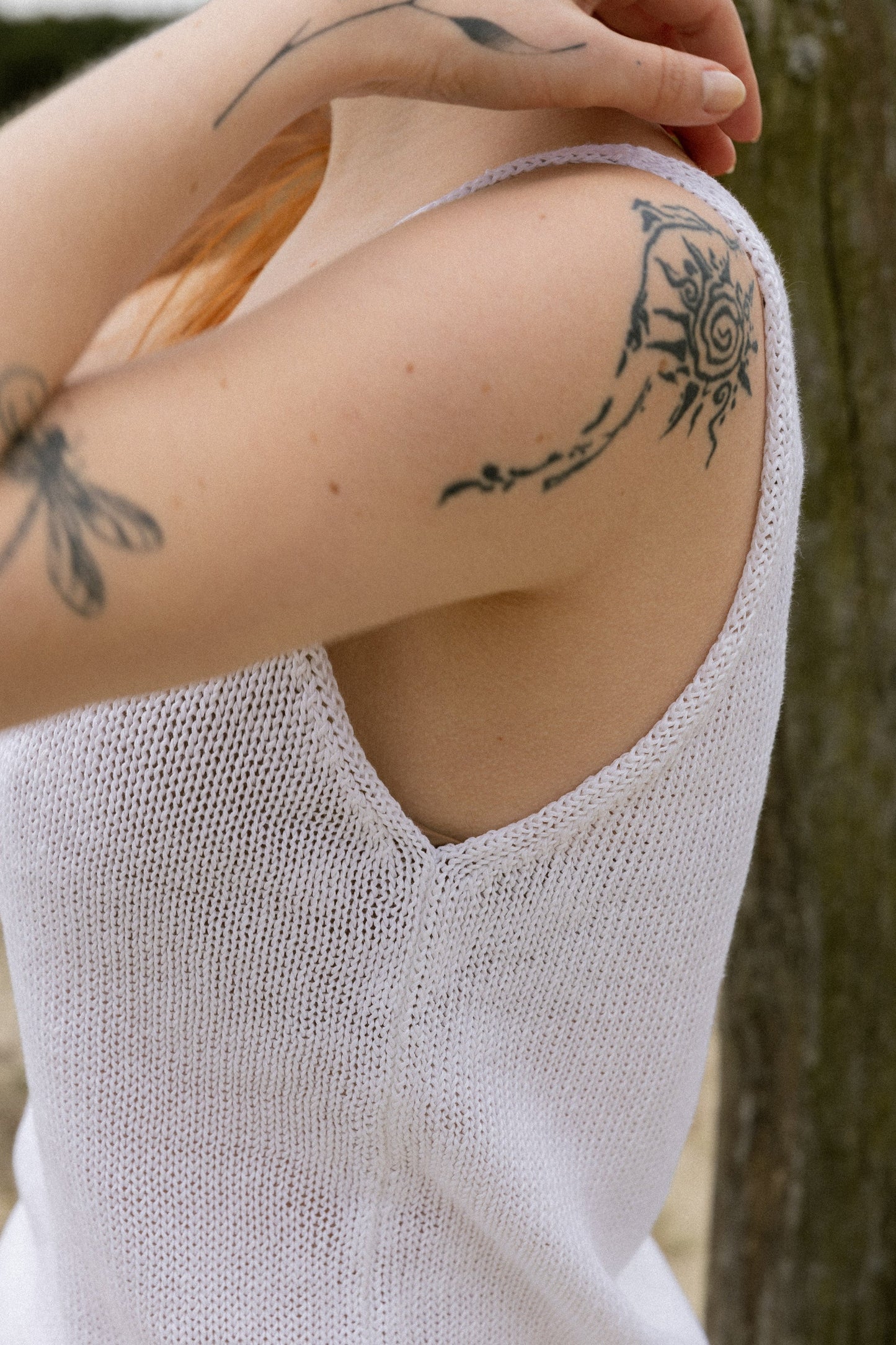 Mare 100% Leinen Tank Top Weiß