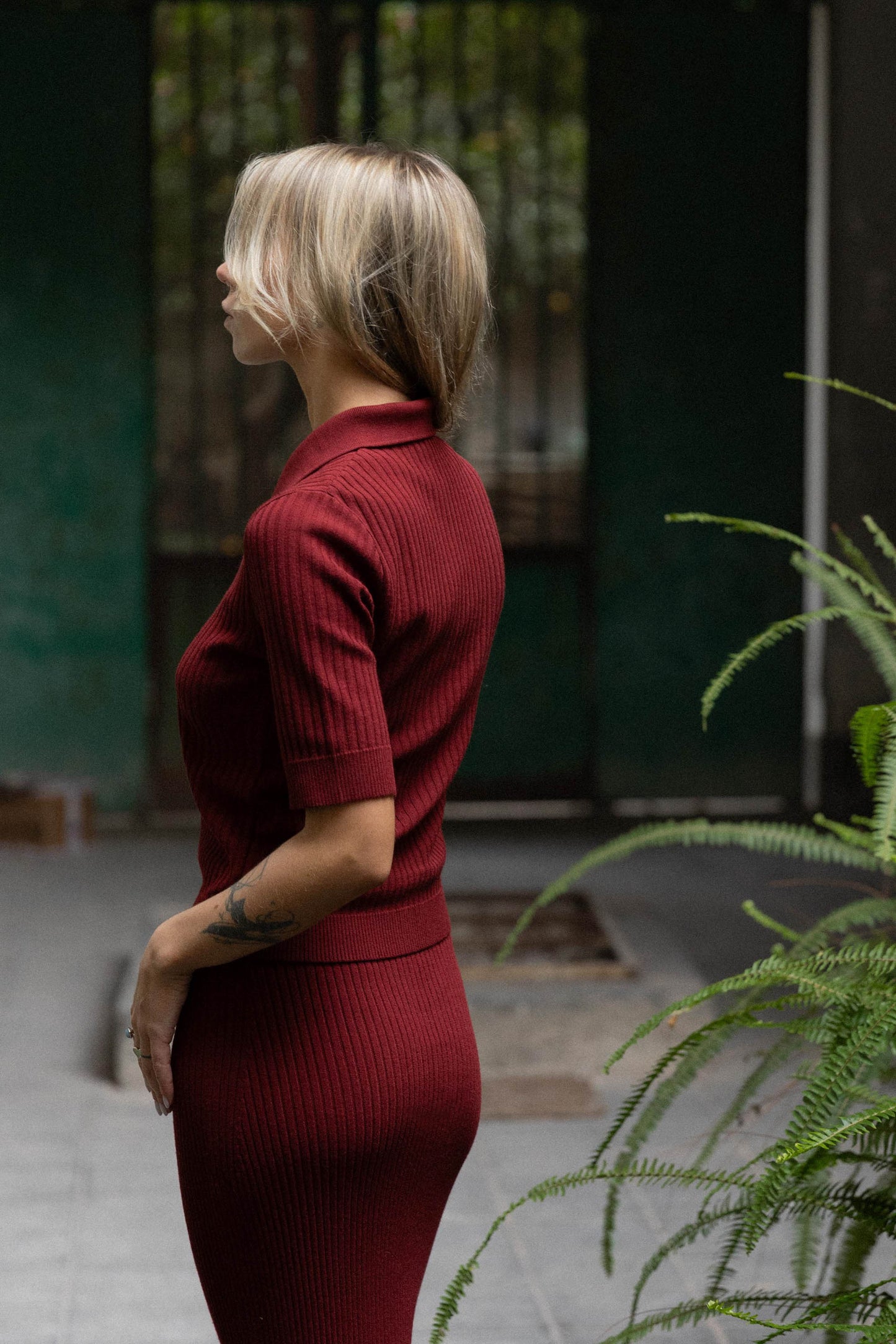 Madonna Co-ord Burgund