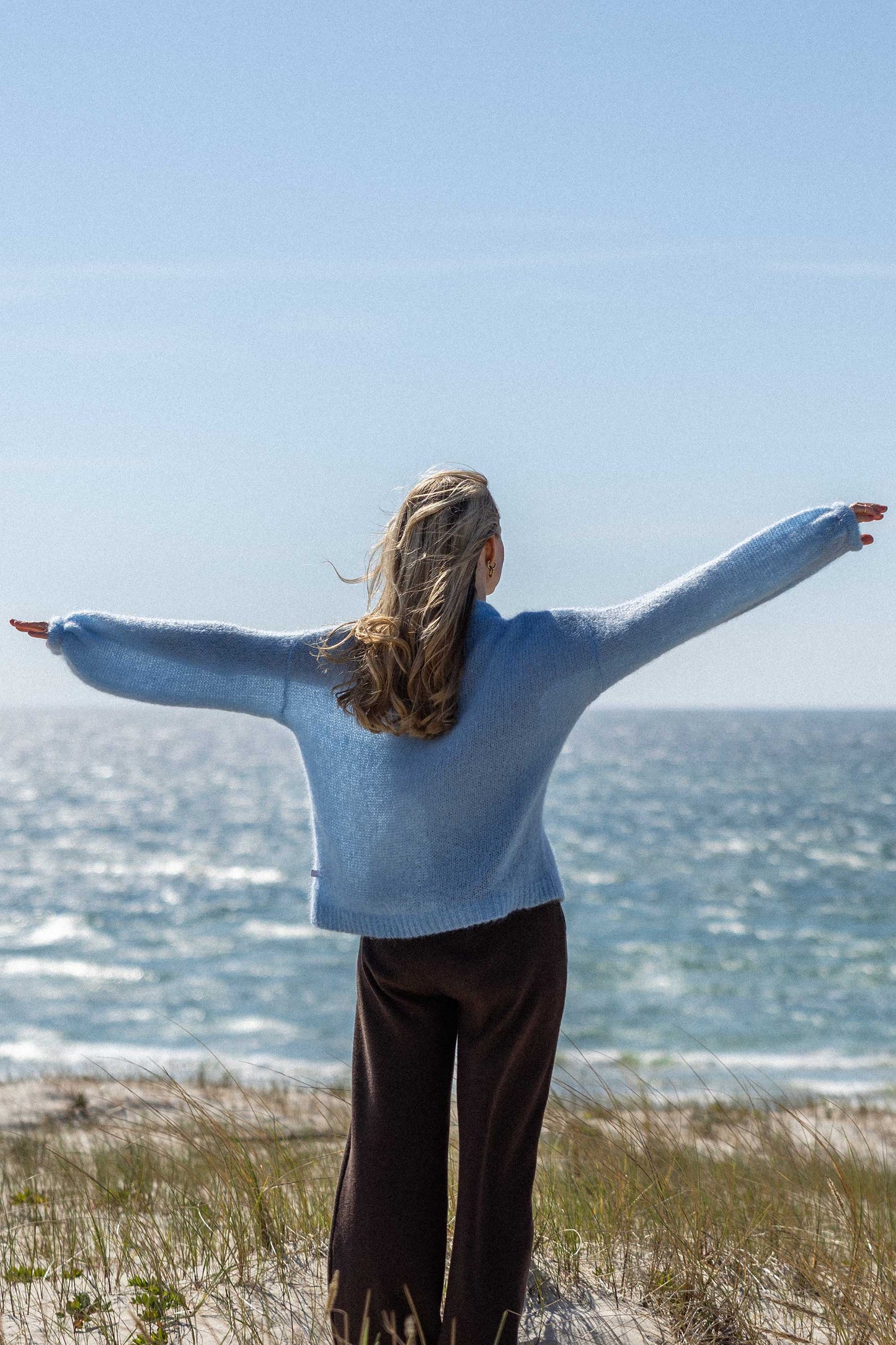 Melody Mohairpullover Himmelblau