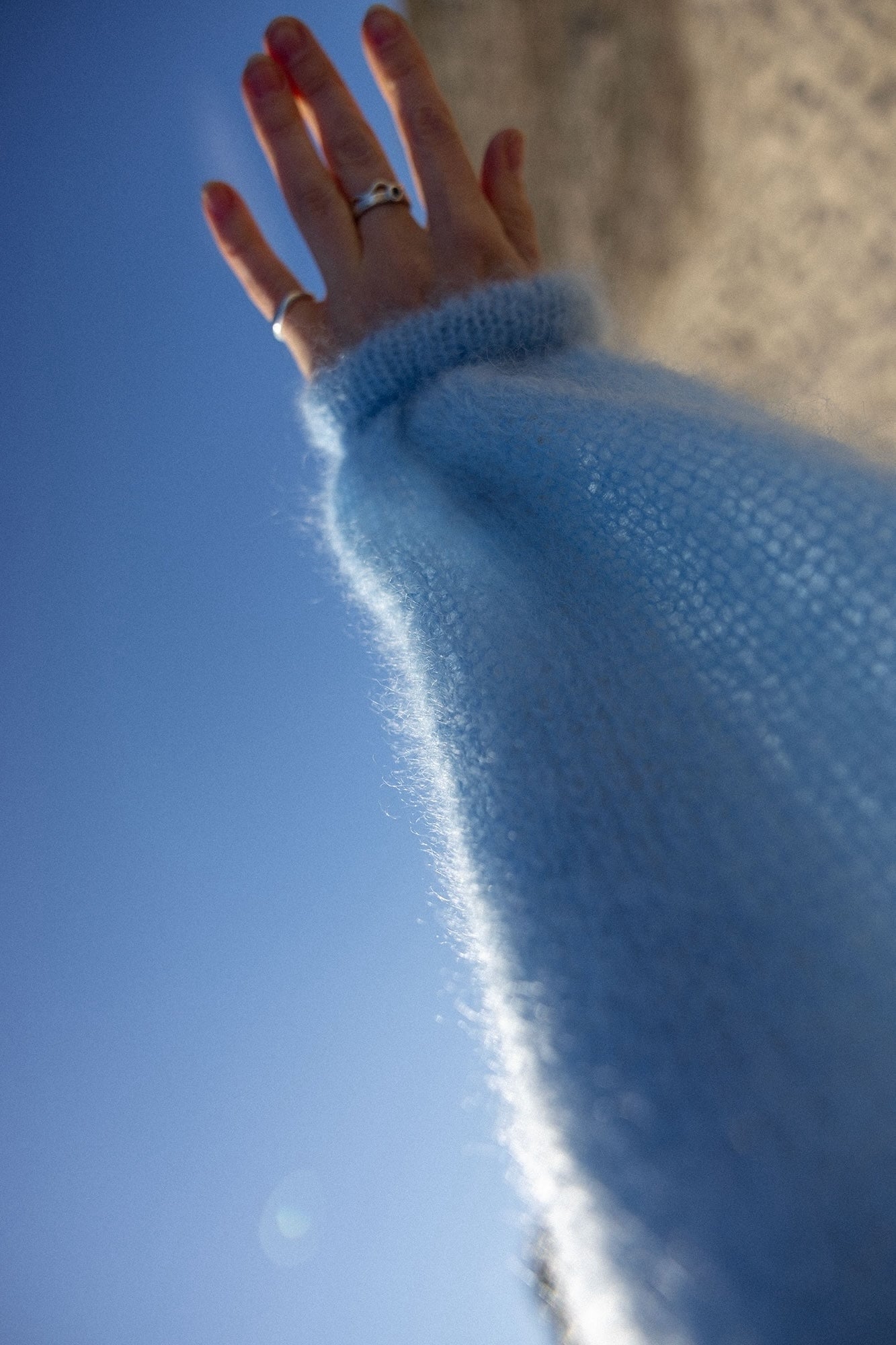 Melody Mohairpullover Himmelblau