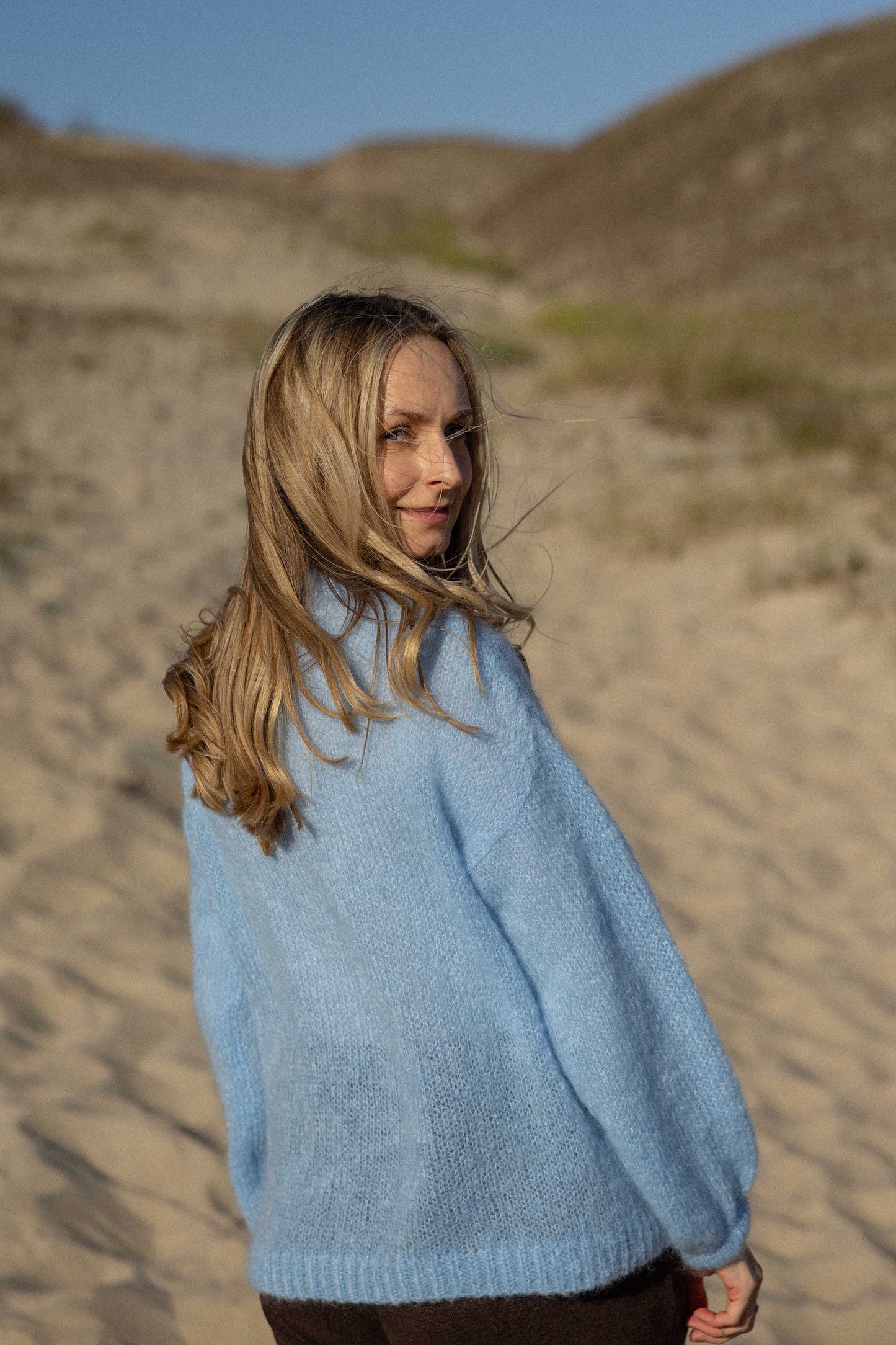 Melody Mohairpullover Himmelblau