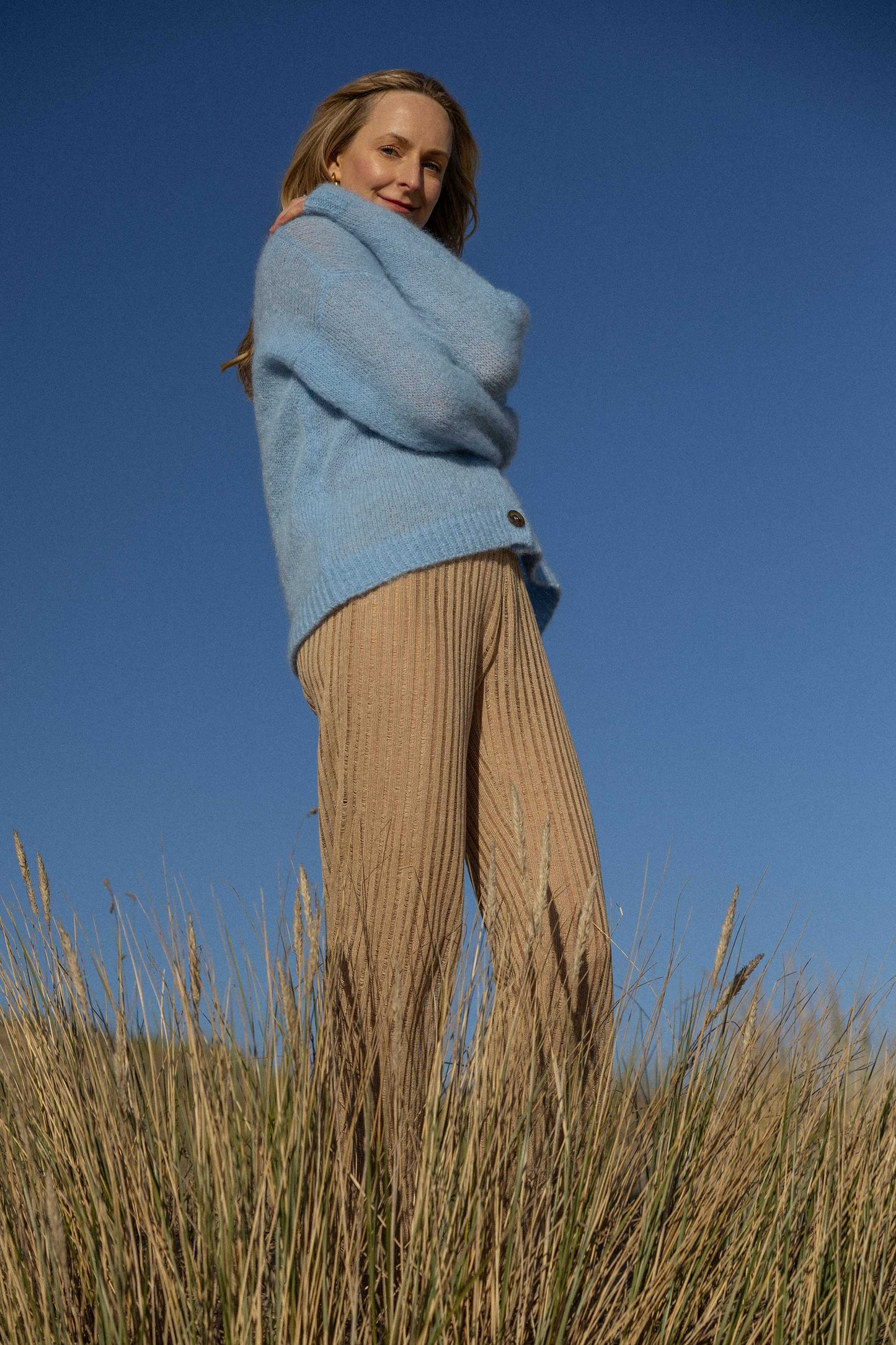 Melody Mohair-Cardigan Himmelblau