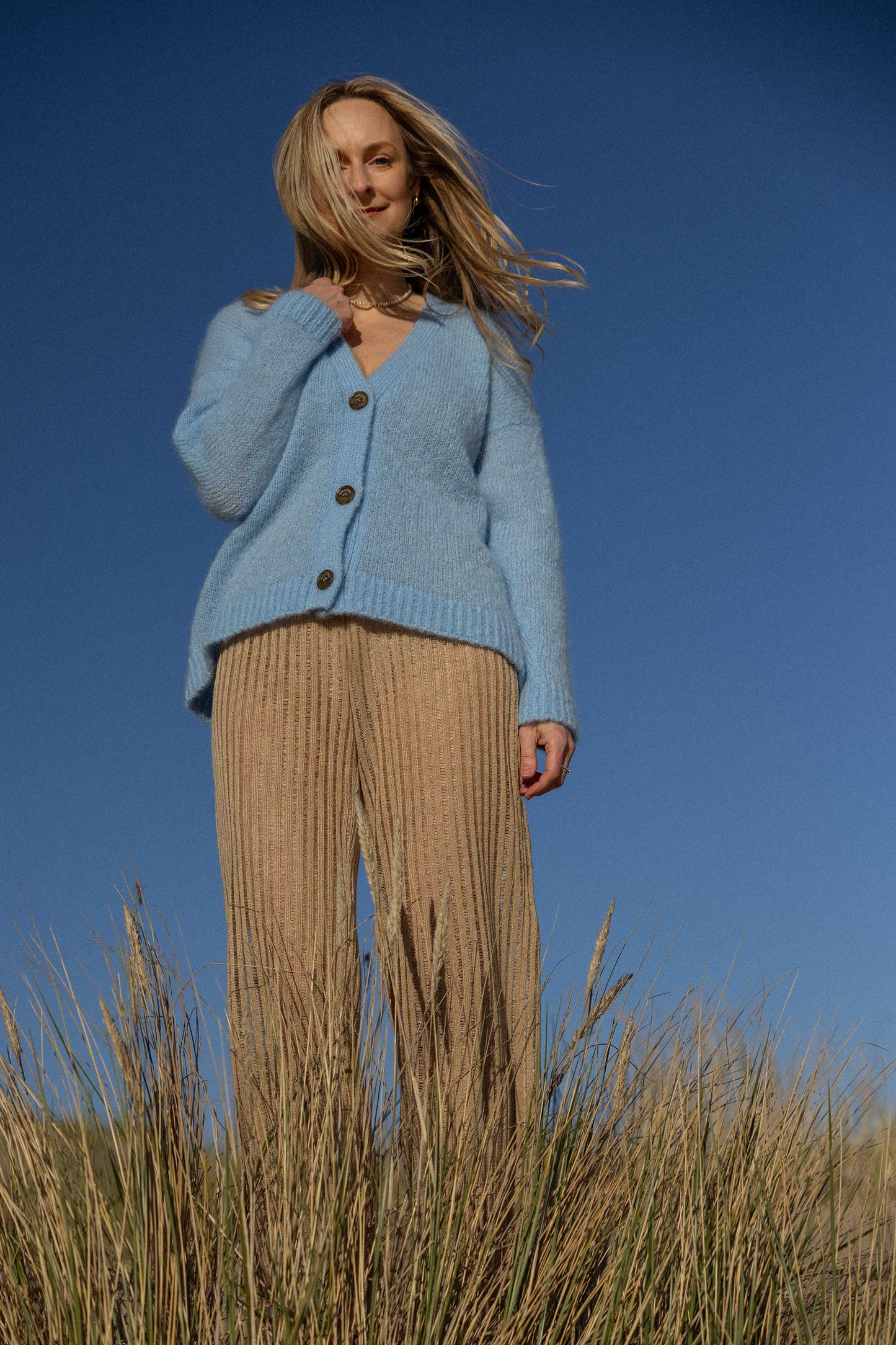 Melody Mohair-Cardigan Himmelblau