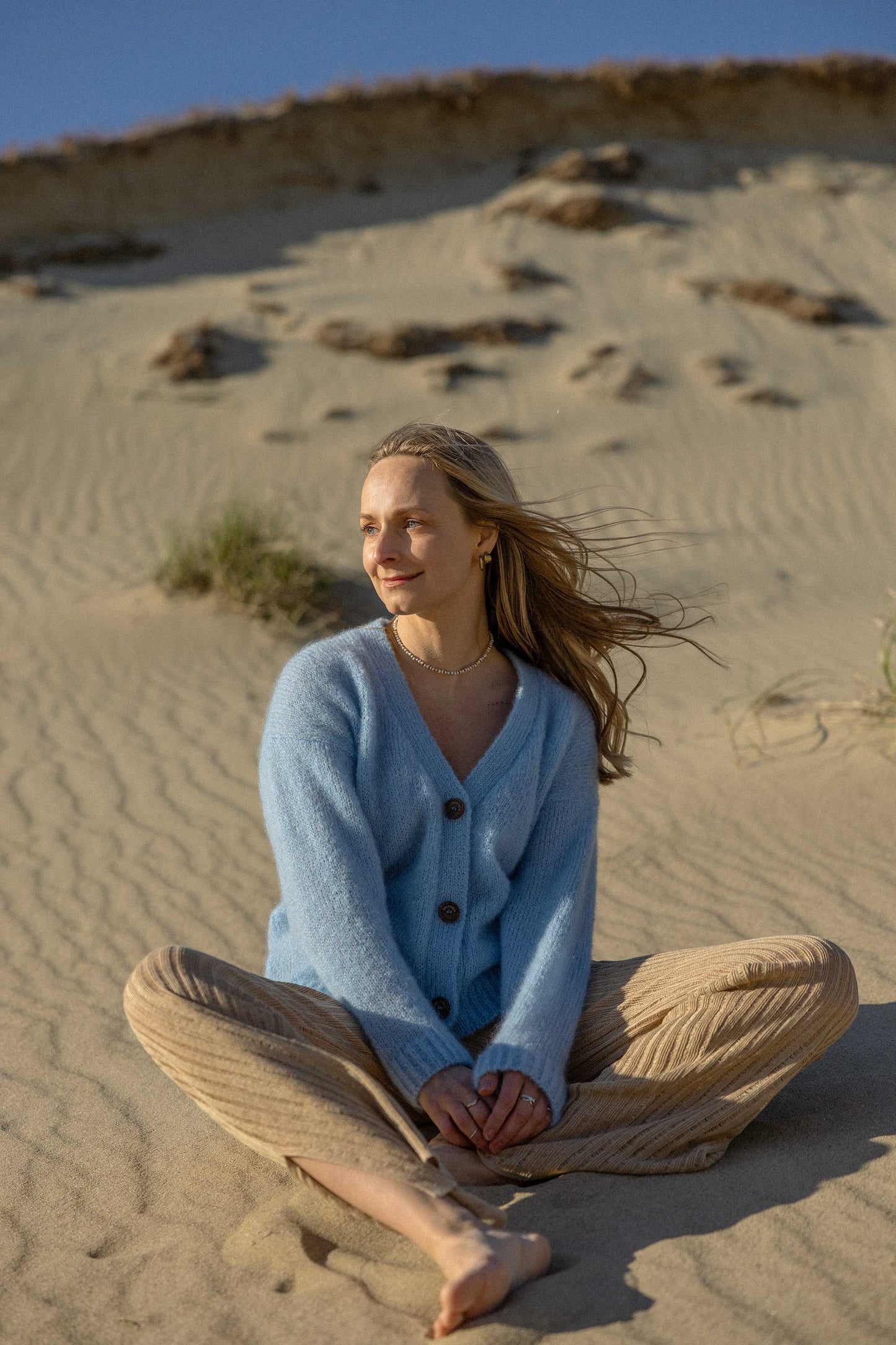 Melody Mohair-Cardigan Himmelblau